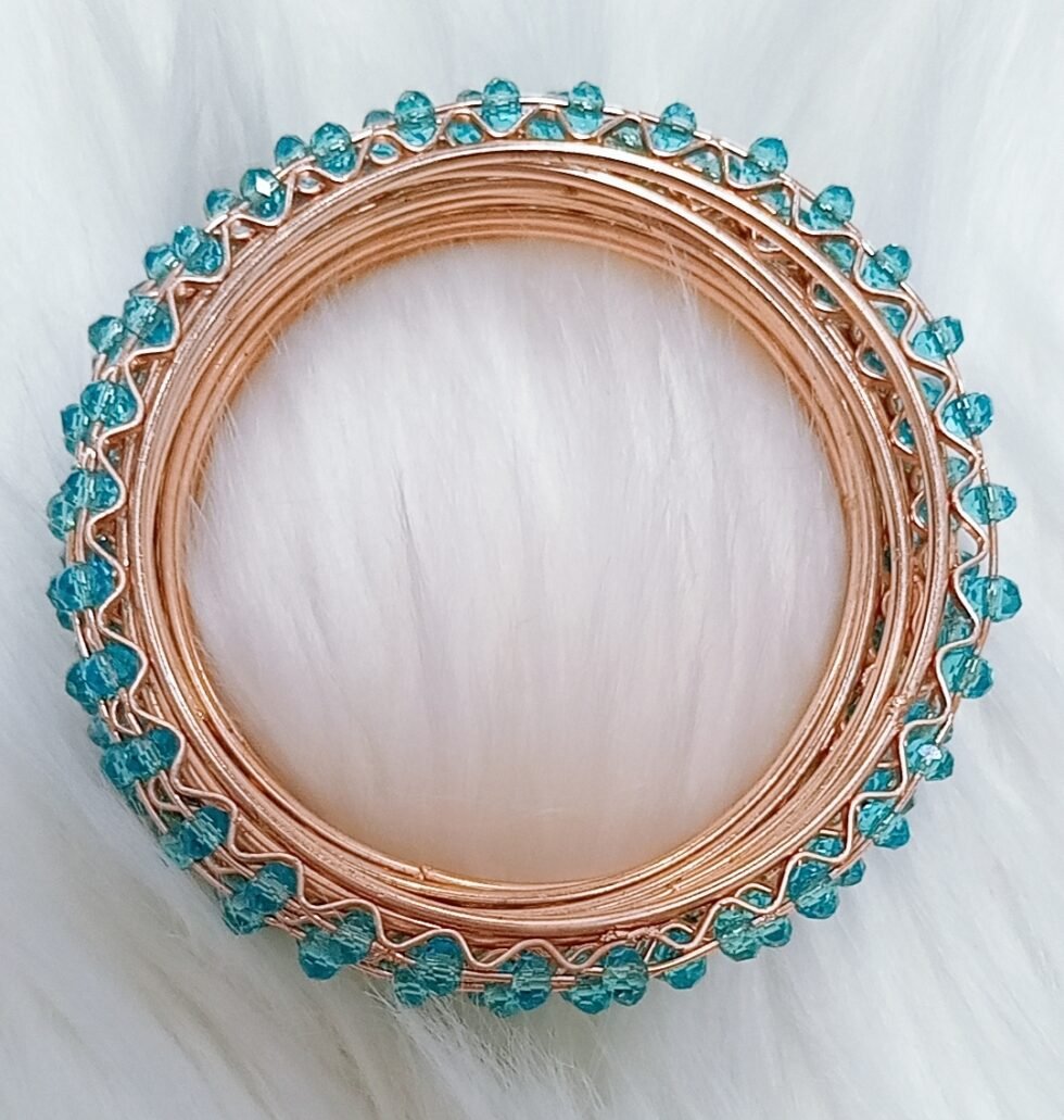 Blue Crystal Bangle Set
