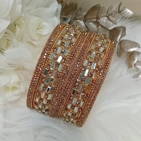 Glittering Gold 8pc Bangle Set