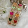 Multicolor Hearts 2pc Glass Bangle Set