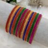 Multicolor Velvet Indian Bangles
