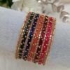 Vivid Thin Multicolor 18pcs Indian Bangle Set