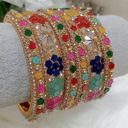 Multicolor Floral Mix Match Bangle Set