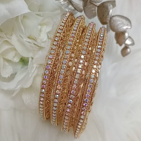 Royal Gold 4pc Silm Bangle Set