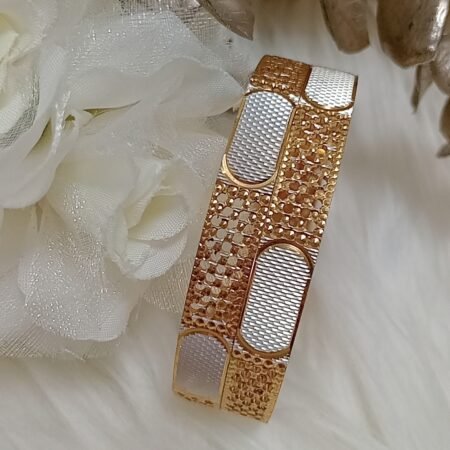 Silver Gold Plated 2pc Bangle Set
