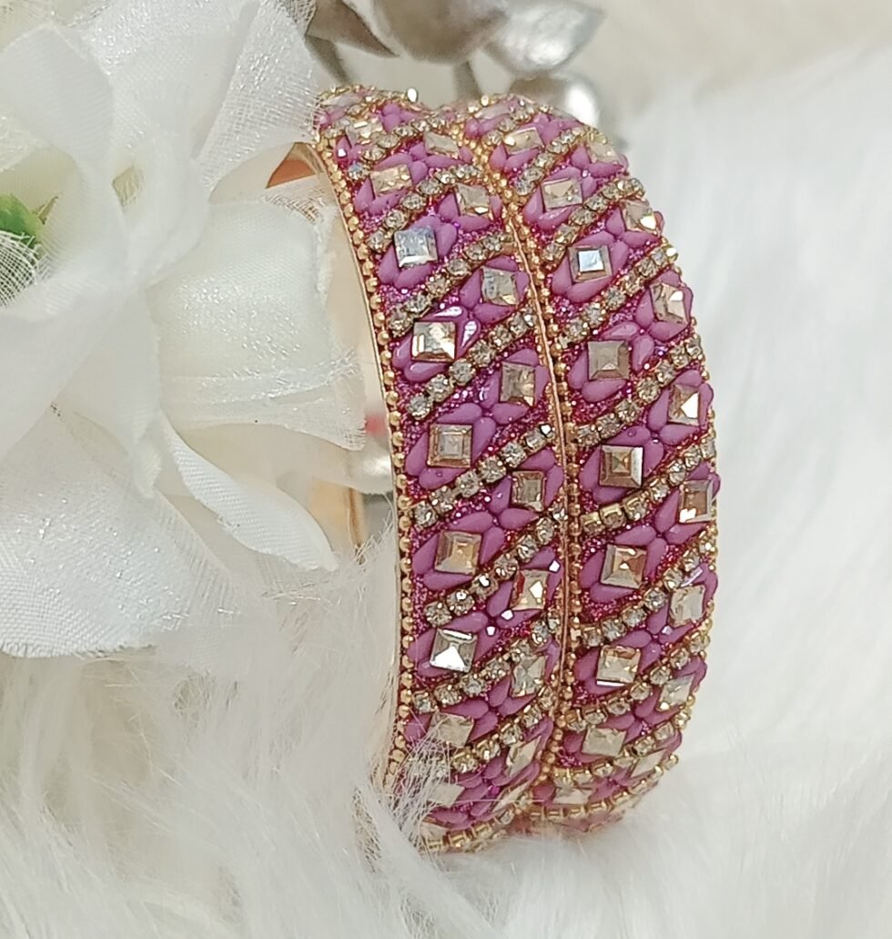 Pink gold bangles