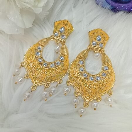 Egyptian Princess Traditional Indian Yellow Green Earrings
