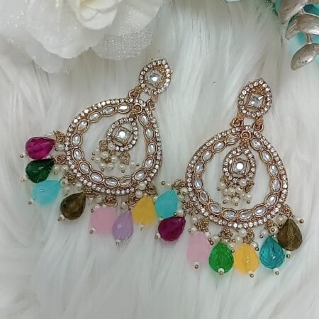 Multicolor Indian Chandbali Earrings