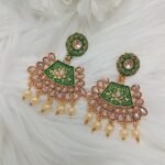 Indian green earrings