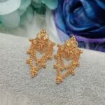 Gold Plated Floral Indian Earrings