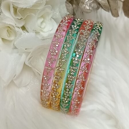 Pastel Rainbow Indian Glass Bangles