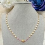 Sweet Pink AD Pearl Necklace