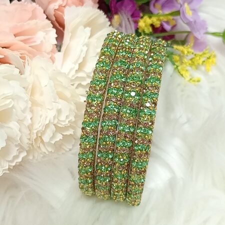 Light Green Raindrop Indian Bangles 4pc Set